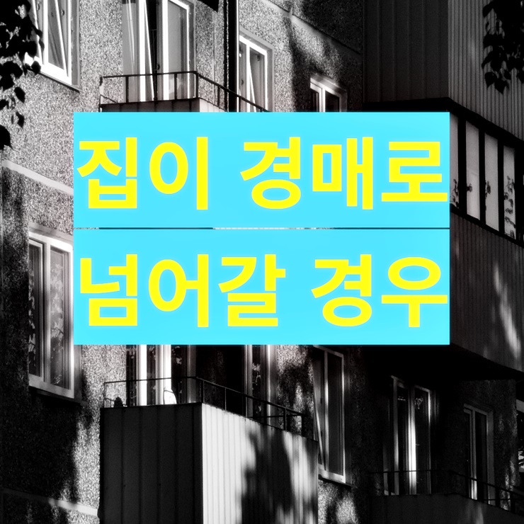 <집이 경매에 넘어갈 경우> 텍스트가 들어간 썸네일 이미지