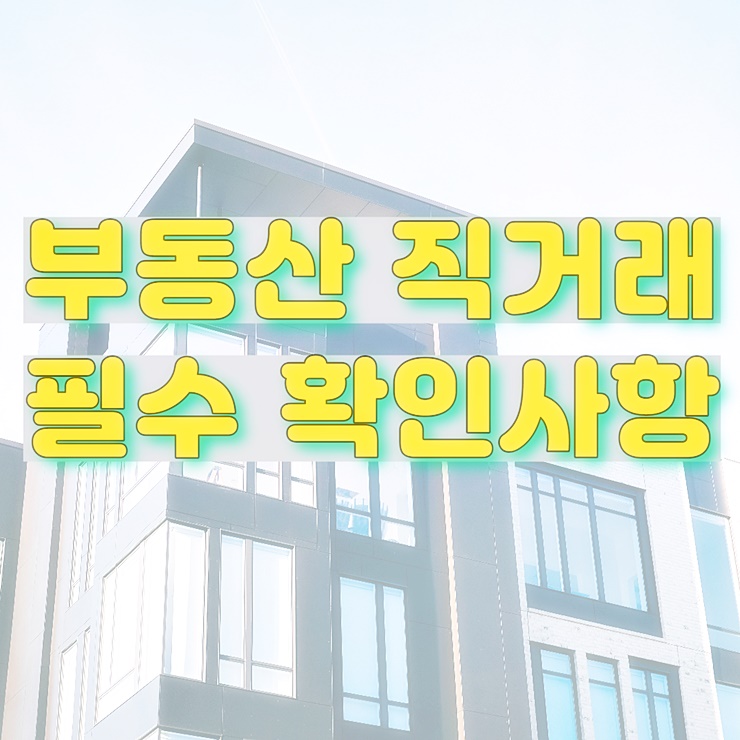 부동산 직거래 필 수 확인사항 텍스트 이미지