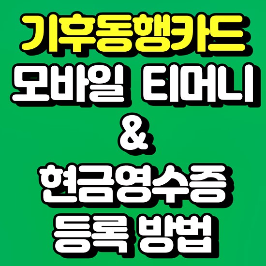 기후동행카드 모바일 티머니 썸네일