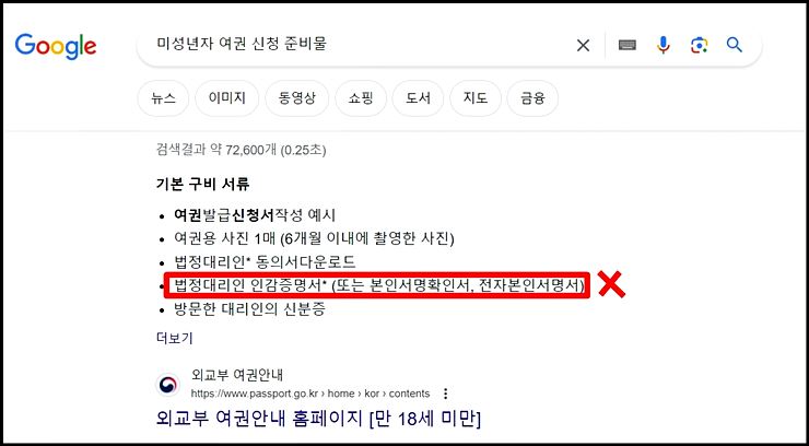 미성년자 여권 신청 준비물 이미지

출처 : 구글 검색